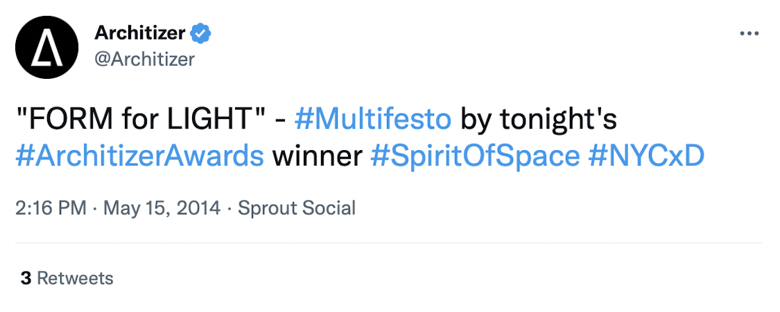 Form for Light - #Multifesto by tonight's #ArchitizerAwards winner #SpiritOfSpace #NYCxD